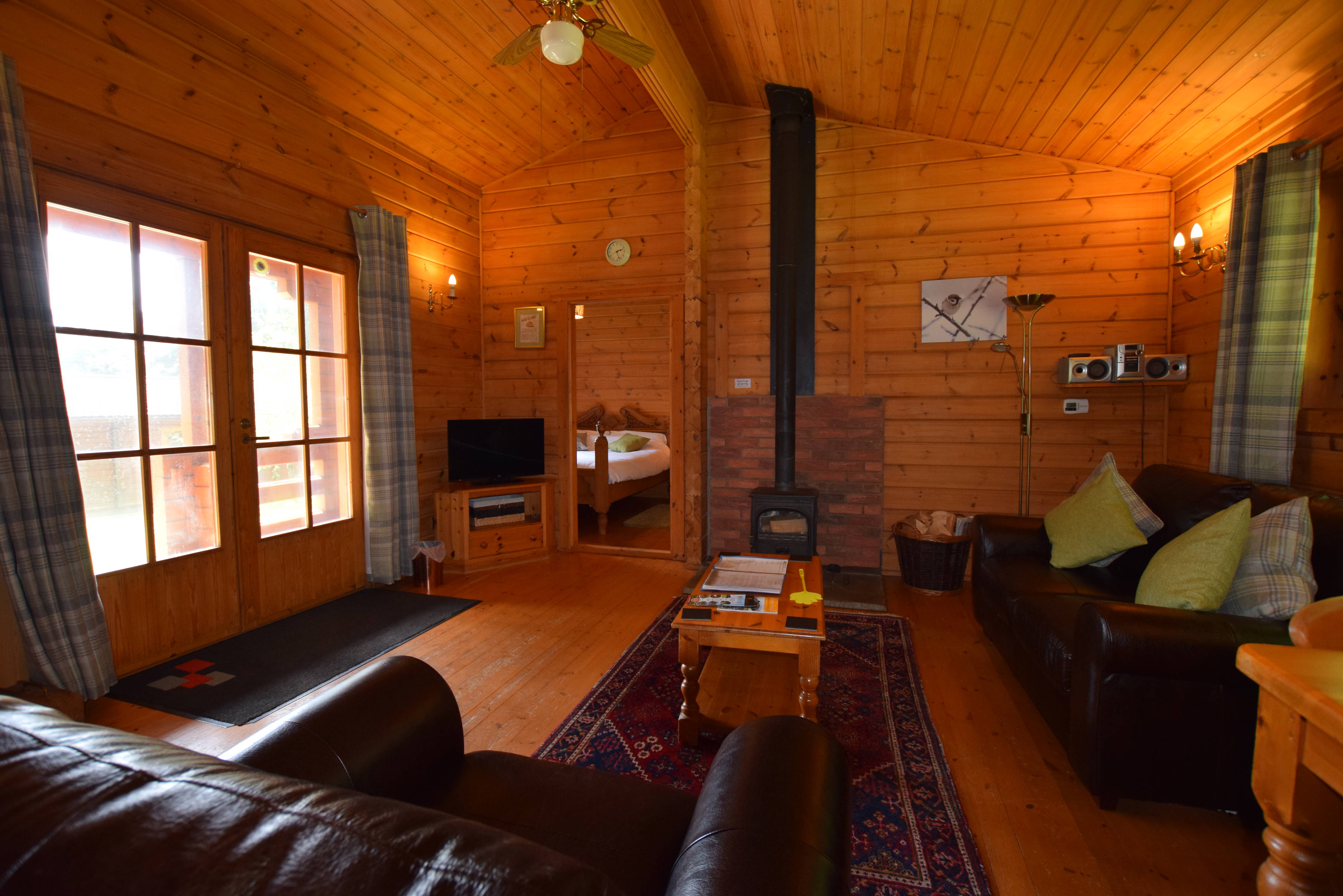 Kites Nest lounge to bedroom Woodside Lodges site